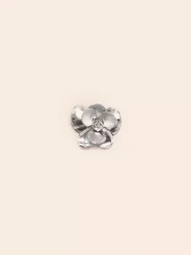 Stitch Flower Clip Silver