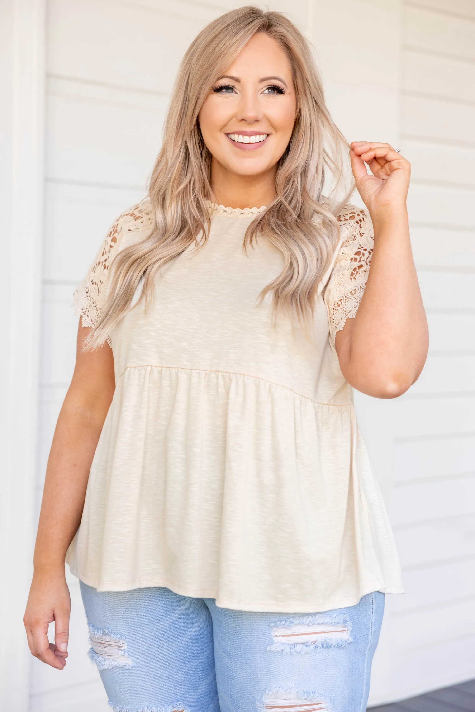 Stylish Edge Top, Taupe