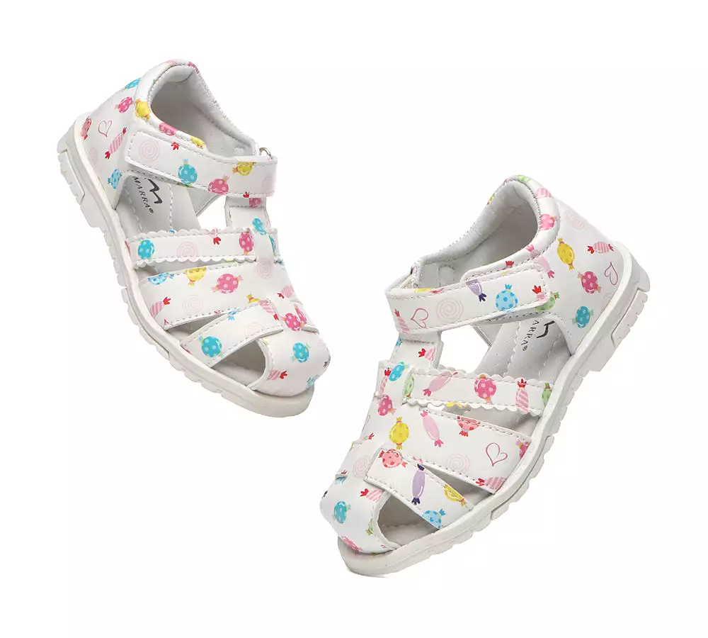 TARRAMARRA Kids Hoop And Loop Roma Candy Girls Sandals