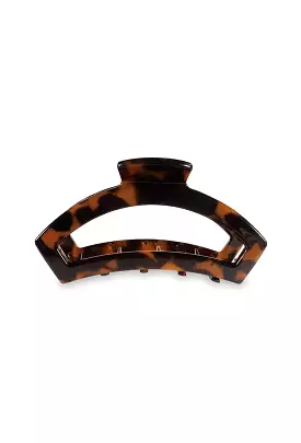 TELETIES Medium Open Hair Clip in Tortoise