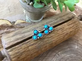 Turquoise Triangle Stud Earrings