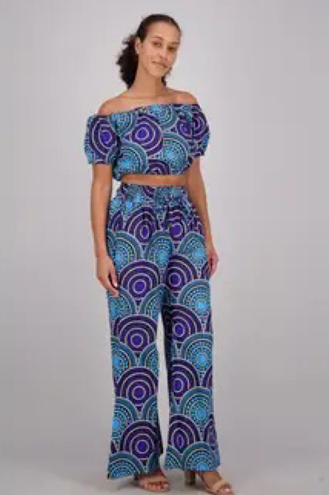 Turquoise Two Piece Pant Set