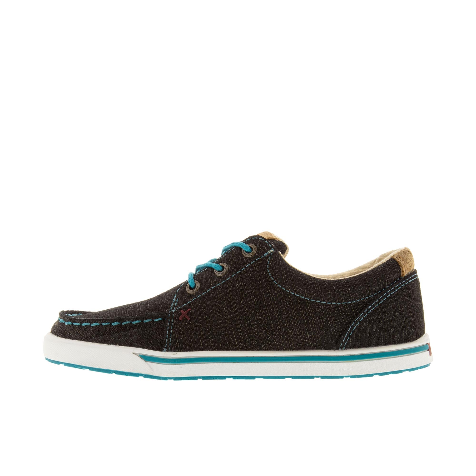 Twisted X Womens Kicks Charcoal Turquoise