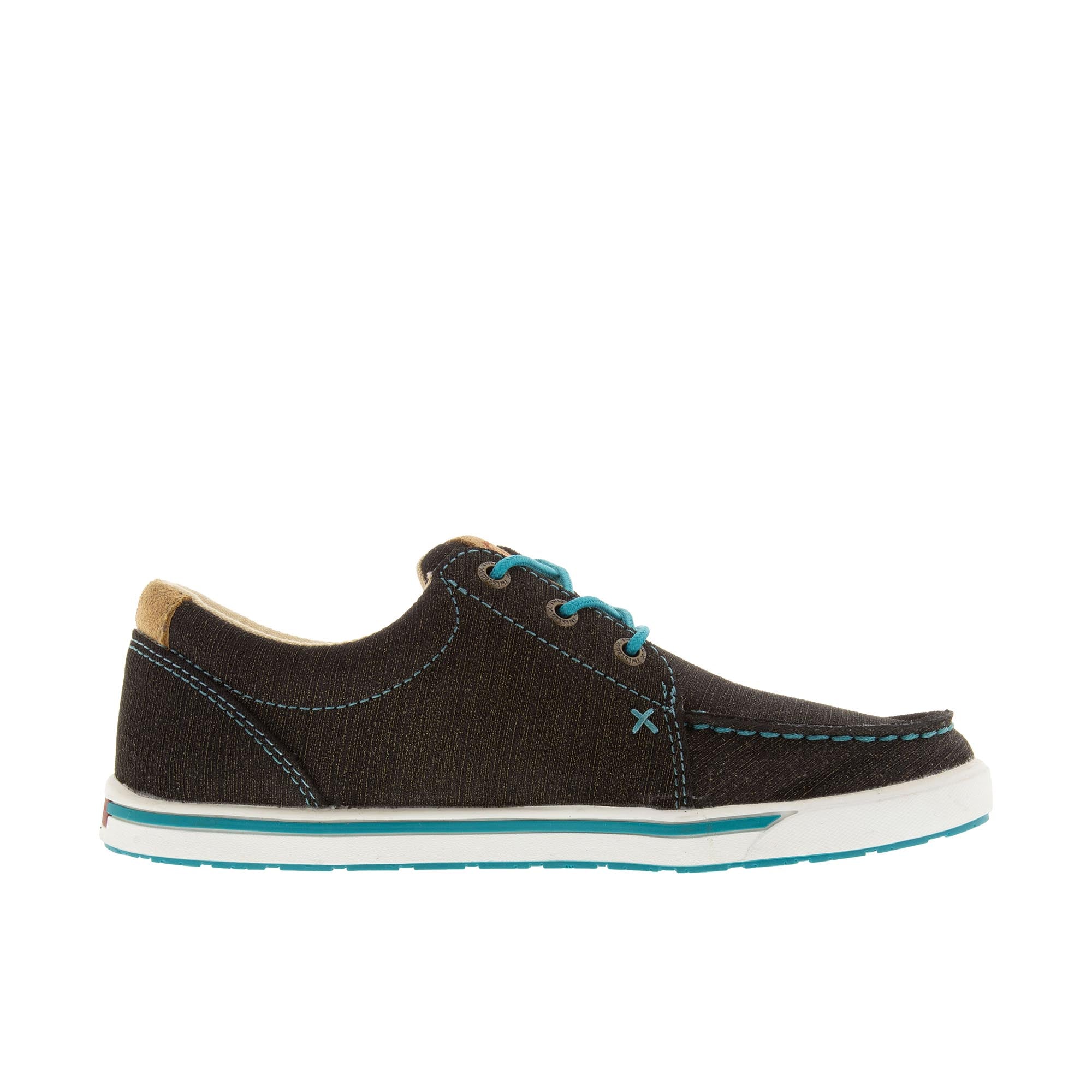 Twisted X Womens Kicks Charcoal Turquoise