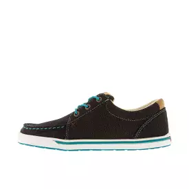 Twisted X Womens Kicks Charcoal Turquoise