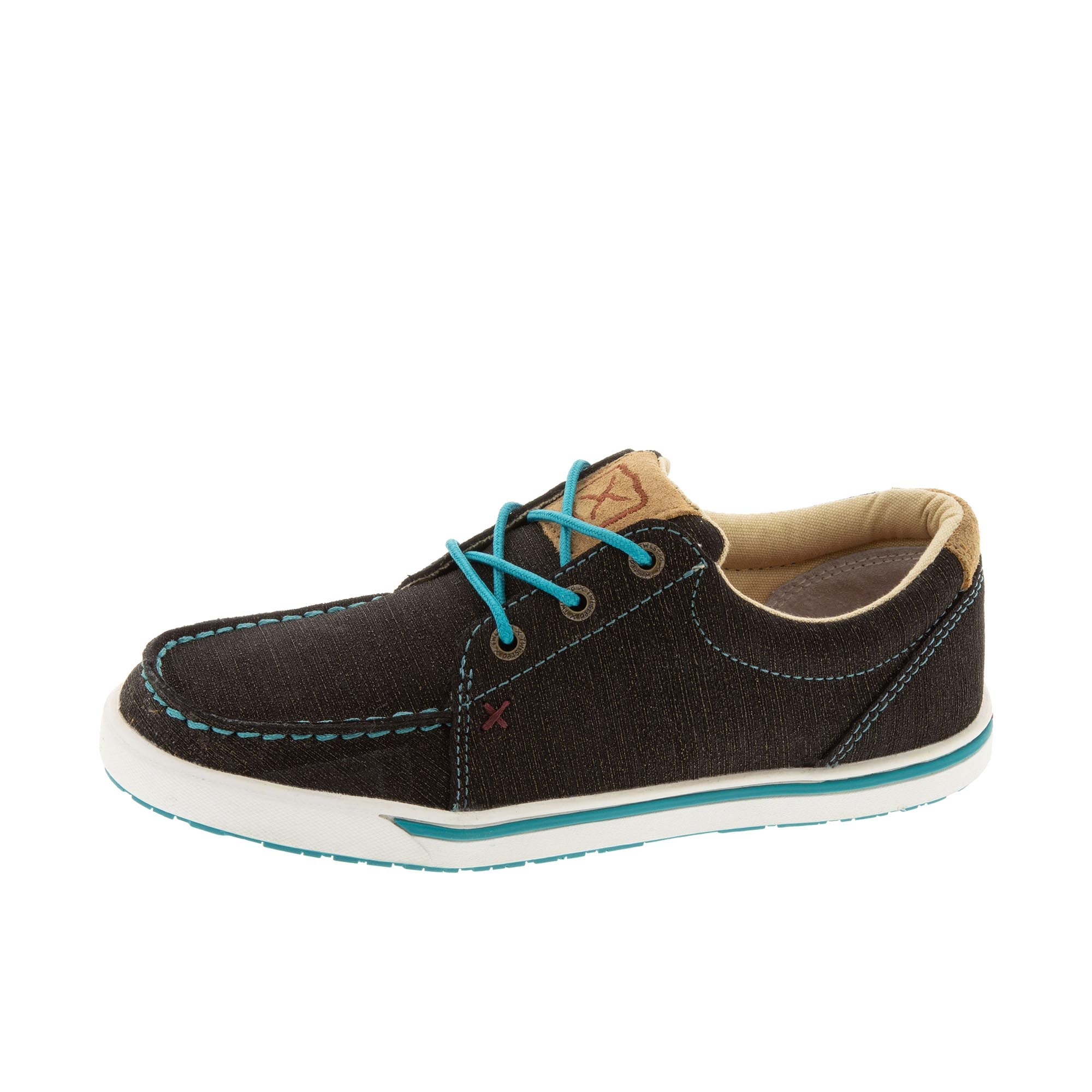 Twisted X Womens Kicks Charcoal Turquoise