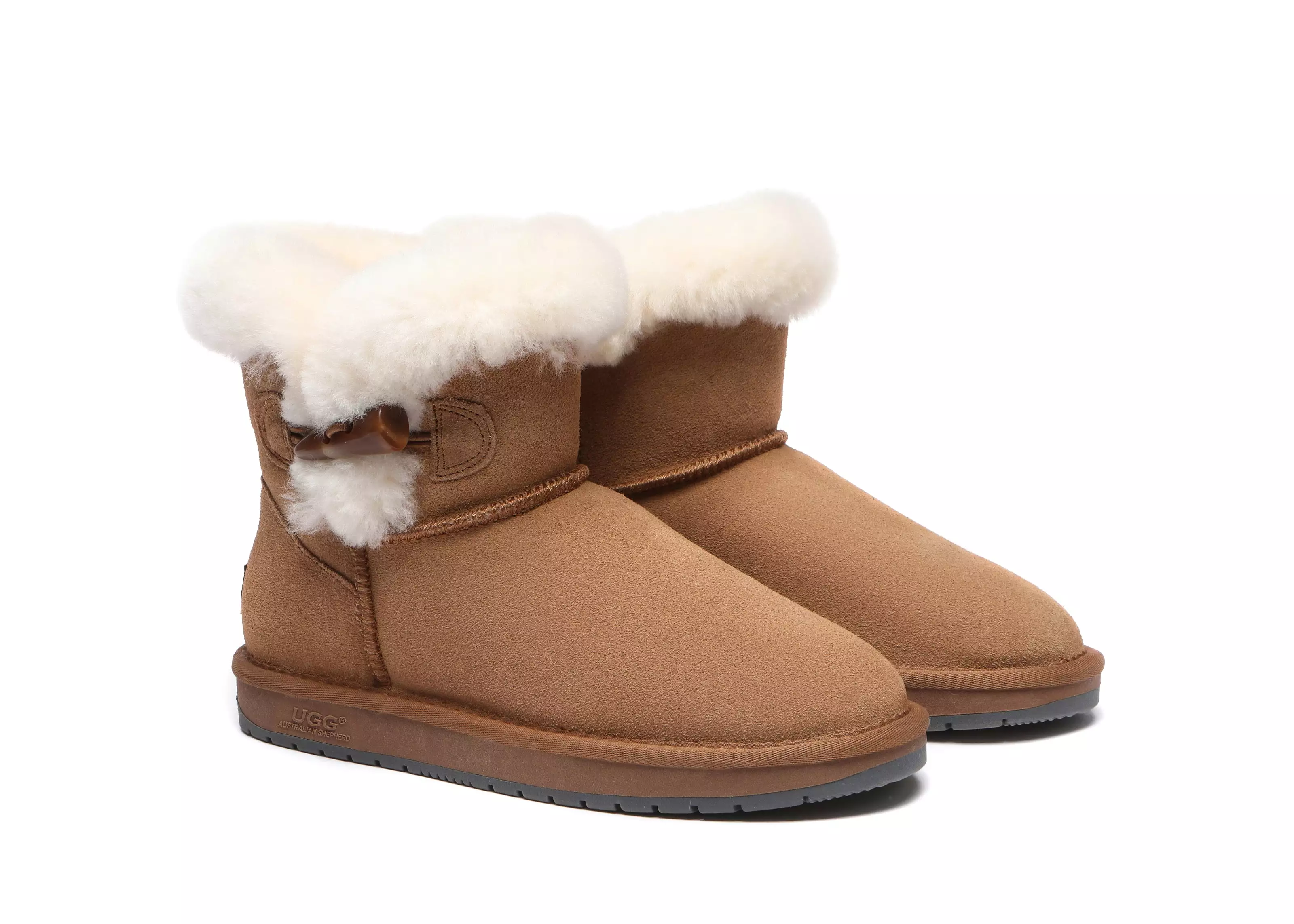 UGG Australian Shepherd Tiara Fluffy Top Women Mini Ugg Boots