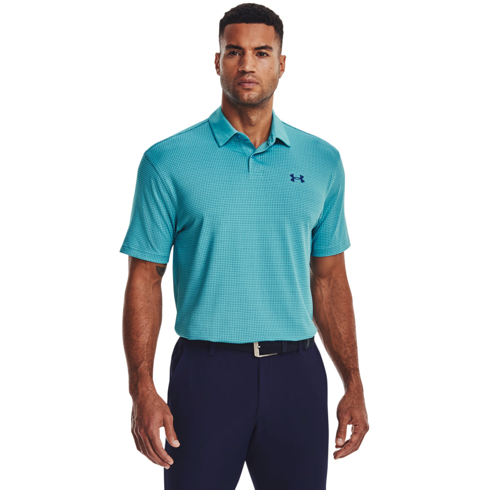 'Under Armour' Men's T2G Printed Polo - Glacier Blue