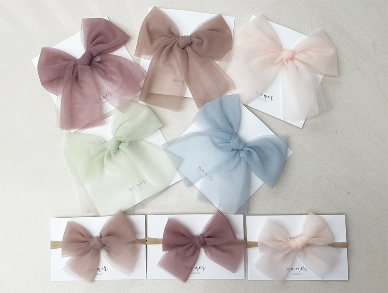 Valentina Matching Colour Bow Clip or elastic headband