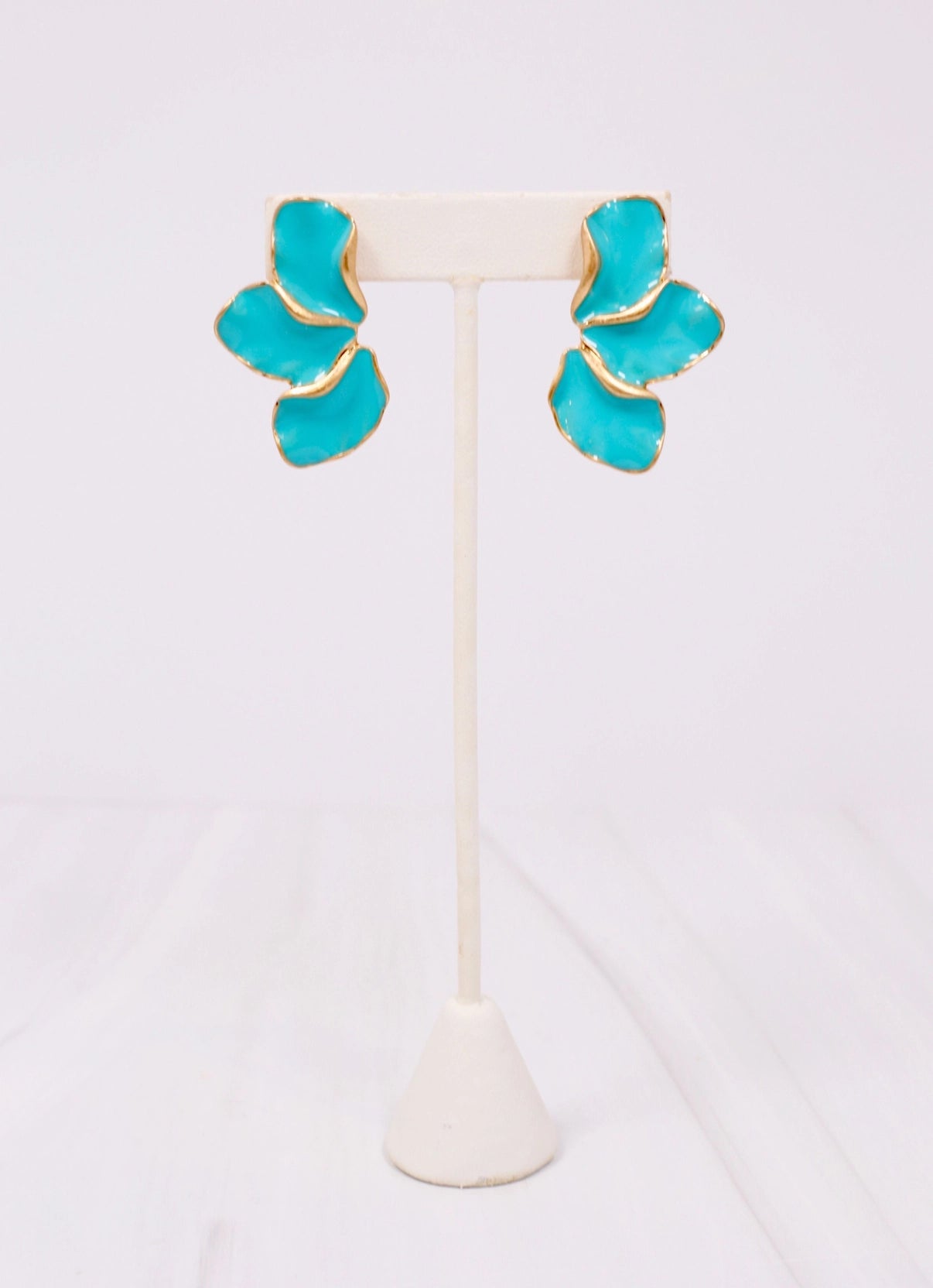 Vaughn Petal Fan Earring Turquoise