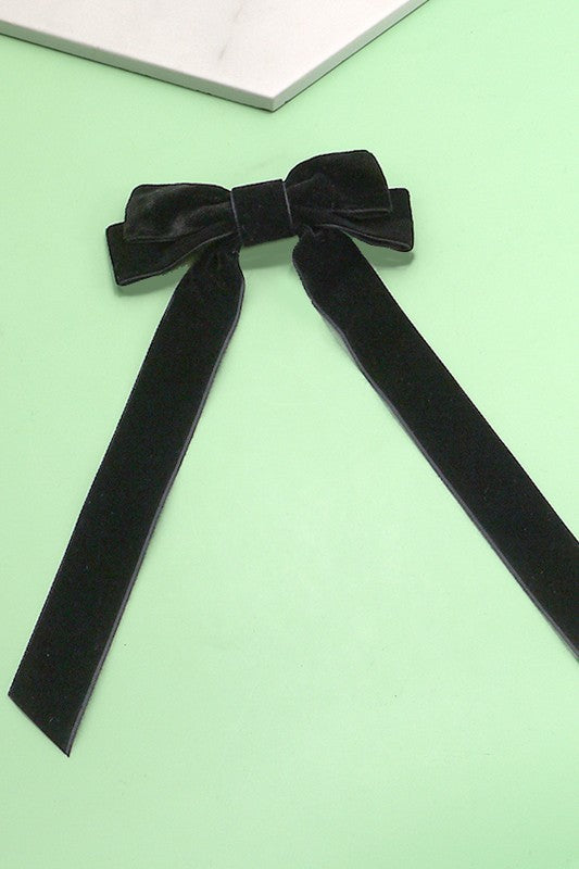 Velvet Bow Clip