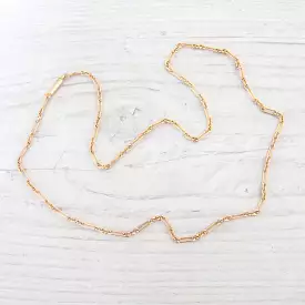 Victorian 9ct Rose Gold Paper Clip and Belcher Link Chain