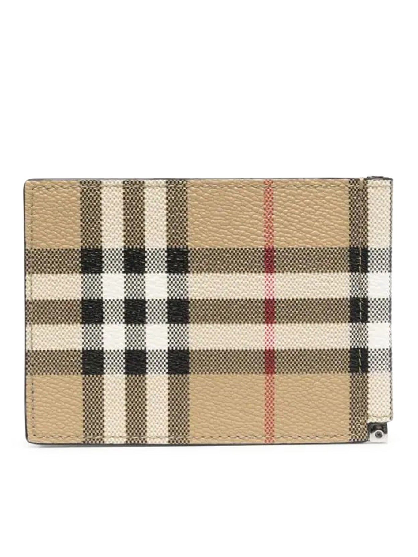 VINTAGE CHECK MONEY CLIP WALLET